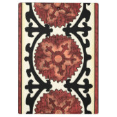 Suzani Style Decoration Blumenmuster Klemmbrett (Rückseite)