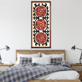 Suzani Style Decoration Blumenmuster Leinwanddruck (Insitu (Schlafzimmer))