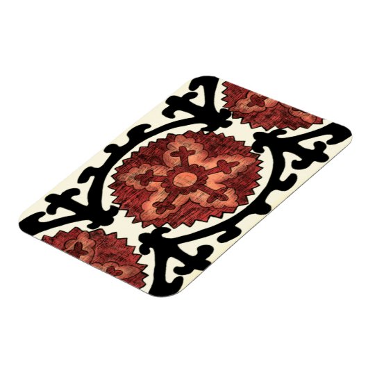 Suzani Style Decoration Blumenmuster Magnet (Linke Seite)