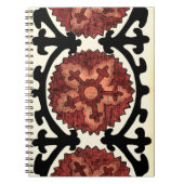 Suzani Style Decoration Blumenmuster Notizblock (Vorderseite)