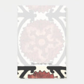 Suzani Style Decoration Blumenmuster Post-it Klebezettel (Vorderseite)