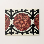 Suzani Style Decoration Blumenmuster Puzzle (Horizontal)