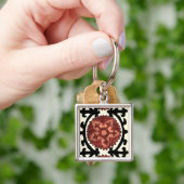 Suzani Style Decoration Blumenmuster Schlüsselanhänger (Hand)