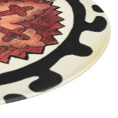 Suzani Style Decoration Blumenmuster Schneidebrett (Ecke)