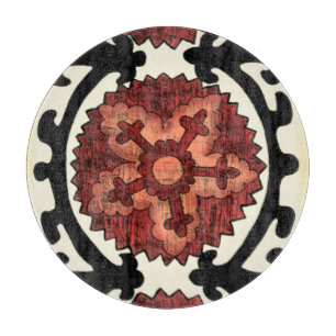 Suzani Style Decoration Blumenmuster Schneidebrett