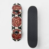 Suzani Style Decoration Blumenmuster Skateboard (Vorderseite)