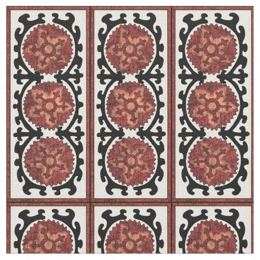 Suzani Style Decoration Blumenmuster Stoff (Nahaufnahme)