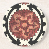 Suzani Style Decoration Blumenmuster Untersetzer (Vorne)