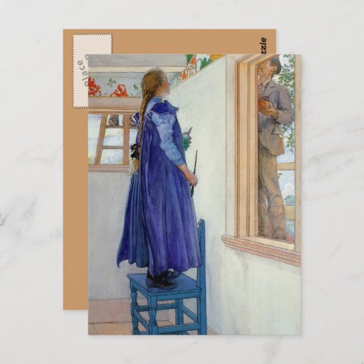 Suzanne Dekorative Malerei an der Wand Postkarte (Vorne/Hinten)