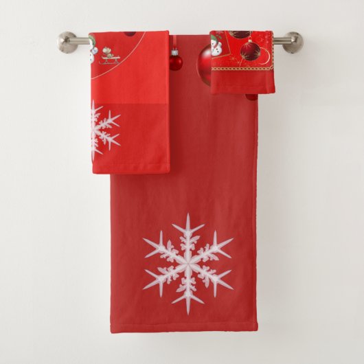 SUZANNE ELIZABETH CHRISTMAS COLLECTION BADHANDTUCH SET (Insitu)