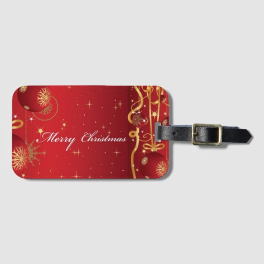 SUZANNE ELIZABETH CHRISTMAS COLLECTION LUGGAGE TAG GEPÄCKANHÄNGER (Vorderseite (Horizontal))