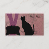 Suzanne in lila u. in Grünem - Visitenkarten Visitenkarte (Rückseite)