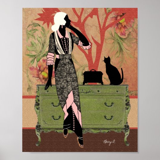 Suzanne in Orange & Green Poster (Vorne)