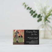 Suzanne in Orange u. in Grünem - Visitenkarten Visitenkarte (Stehend Vorderseite)