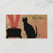 Suzanne in Orange u. in Grünem - Visitenkarten Visitenkarte (Rückseite)