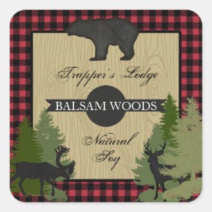 Suzanne mit benutzerdefiniertem Label Quadratischer Aufkleber