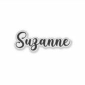 Suzanne Name - Handgeschriebene Kalligrafie Aufkleber (Vorderseite)