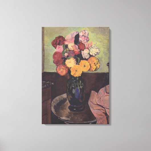 Suzanne Valadon Blume Vase am runden Tisch Leinwanddruck (Vorderseite)