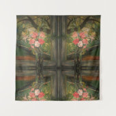 Suzanne Valadon Blume vor einem Fenster Wandteppich (Vorderseite)