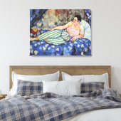 SUZANNE VALADON - Das blaue Zimmer 1923 Leinwanddruck (Insitu (Schlafzimmer))