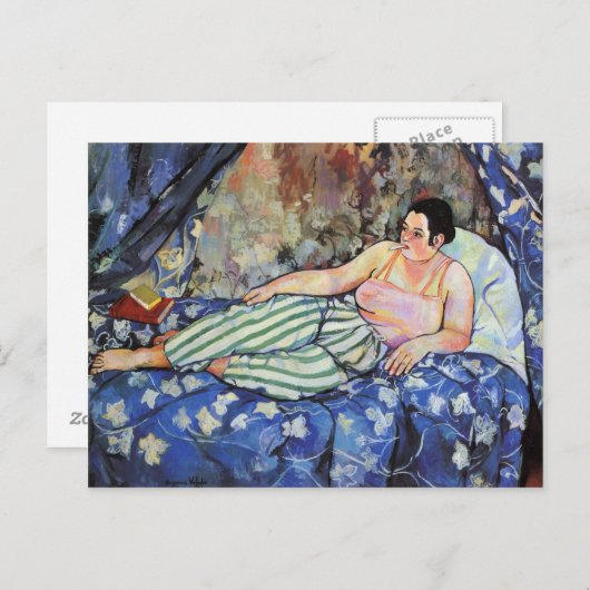 SUZANNE VALADON - Das blaue Zimmer 1923 Postkarte (Vorne/Hinten)