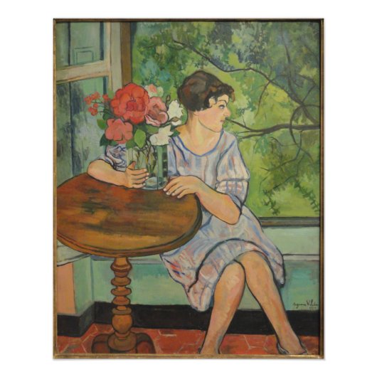 Suzanne Valadon Young Girl vor einem Fenster Fotodruck (Vorne)