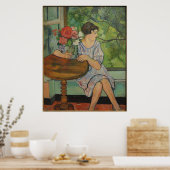 Suzanne Valadon Young Girl vor einem Fenster Poster (Küche)