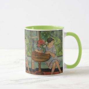 Suzanne Valadon Young Girl vor einem Fenster Tasse
