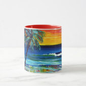 Suzannes Art Sunset Beach Tasse (Zentrum)