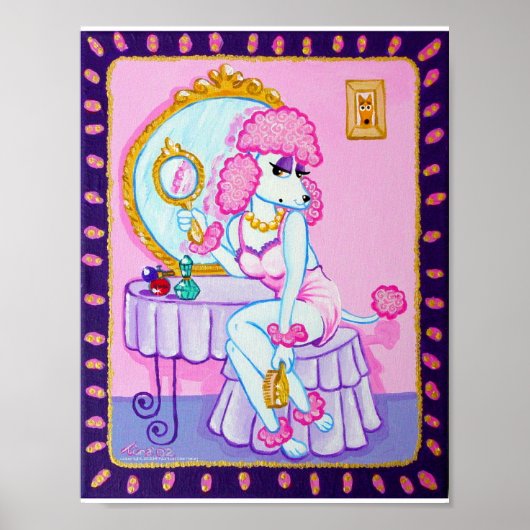 Suzette the Pink Poodle Print Poster (Vorne)