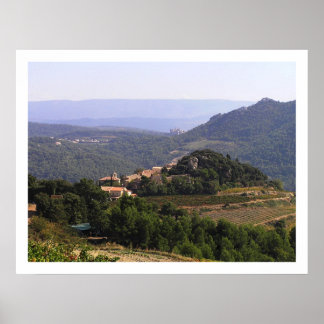 Suzette und Entrechaux, Frankreich Poster