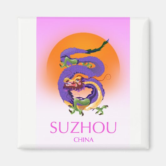 Suzhou China Dragon Reiseplakat Magnet (Vorne)