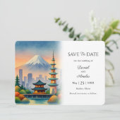 Suzhou, China - Thema Save the Date Karte (Stehend Vorderseite)