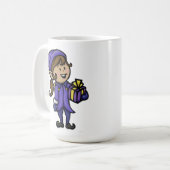 Suzie die Elf-WeihnachtsTasse Kaffeetasse (Vorderseite Links)