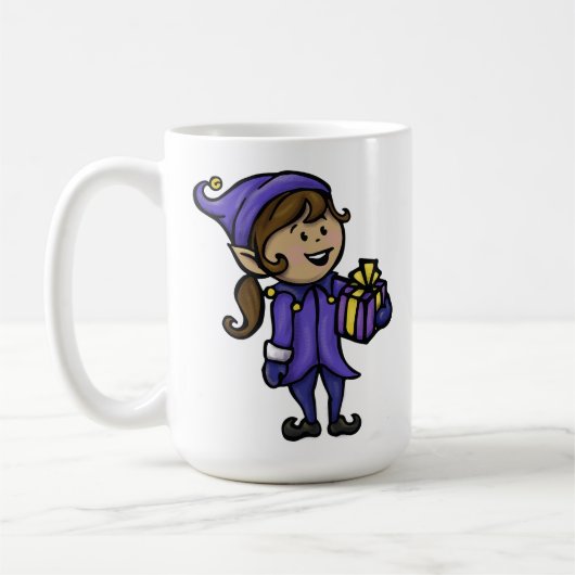 Suzie die Elf-WeihnachtsTasse Kaffeetasse (Links)