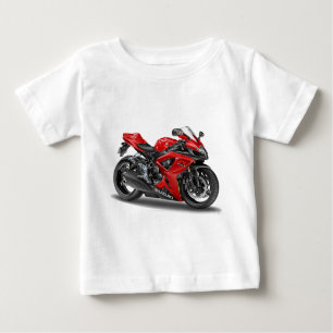 suzuki GSX-R600 Rot-Fahrrad Baby T-shirt