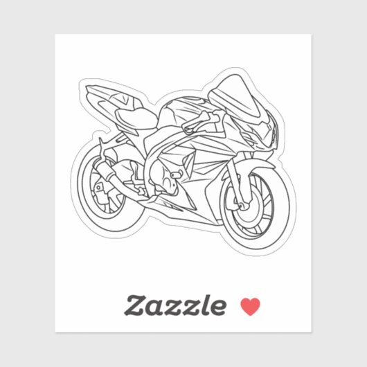 Suzuki GSX-R Line art Aufkleber (Blatt)