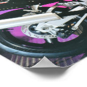 Suzuki Hayabusa GSX 1300R Motorrad - A3 Poster (Ecke)