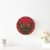 Suzuki-Monogramm Runde Wanduhr (Zuhause)