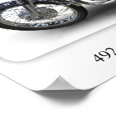 Suzuki T500 Classic Motorrad - A3-Großdruck Poster (Ecke)