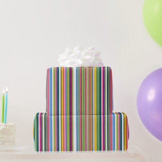 Suzy Streifen Multi Regenbogen Geschenkverpackungs Geschenkpapier