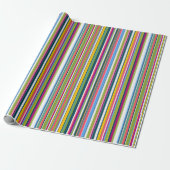 Suzy Streifen Multi Regenbogen Geschenkverpackungs Geschenkpapier (Ungerollt)