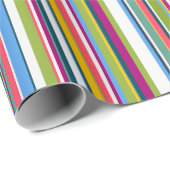 Suzy Streifen Multi Regenbogen Geschenkverpackungs Geschenkpapier (Rolleneckpunkt)