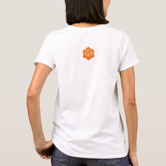 Svadhisthana der T - Shirt sakraler Chakra Frauen, (Rückseite)