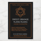 Svadhisthana Sacral Chakra Candle Label Lebensmitteletikett (Einzelnes Label)