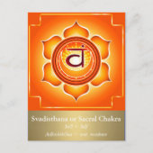 Svadisthana oder Sacral Chakra Postcard Postkarte (Vorderseite)