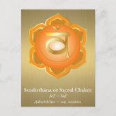 Svadisthana oder Sacral Chakra Postcard Postkarte (Vorderseite)