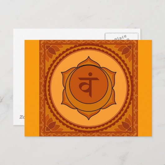 Svadisthana oder Sacral chakra Postkarte (Vorne/Hinten)