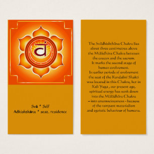 Svadisthana oder sakrale Chakra Karte