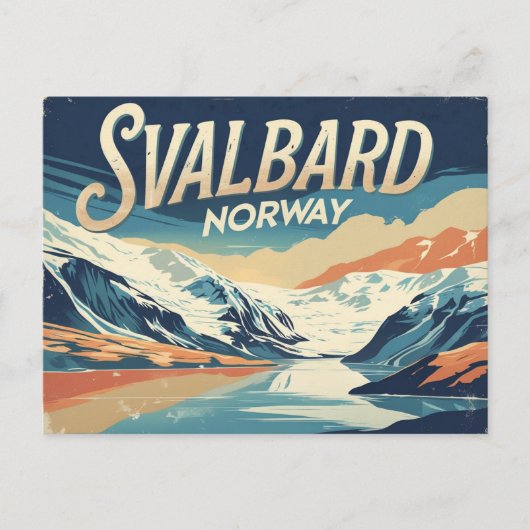 Svalbard Arctic Vintag Postkarte (Vorderseite)